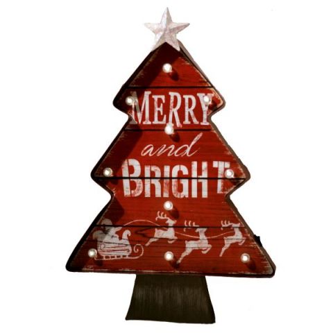 Merry and Bright Hanging Holiday Wall Sign