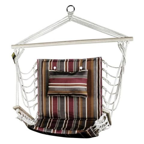 Hanging Hammock Chair With Pillow Spice Stripes Pattern