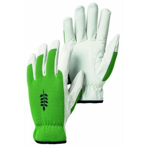 Hestra Green / White Kobolt Garden Goatskin Gloves