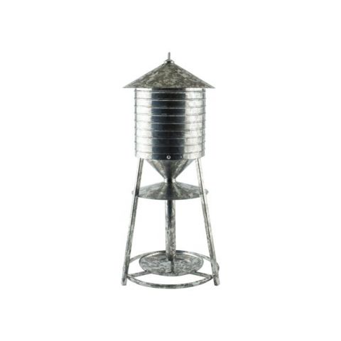 Woodlink Rustic Farmhouse Galvanized Water Tower Seed Tray Feeder