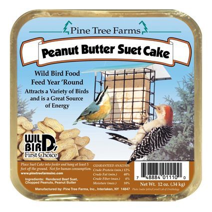 Pine Tree Farms Peanut Butter Suet Cake 12 oz